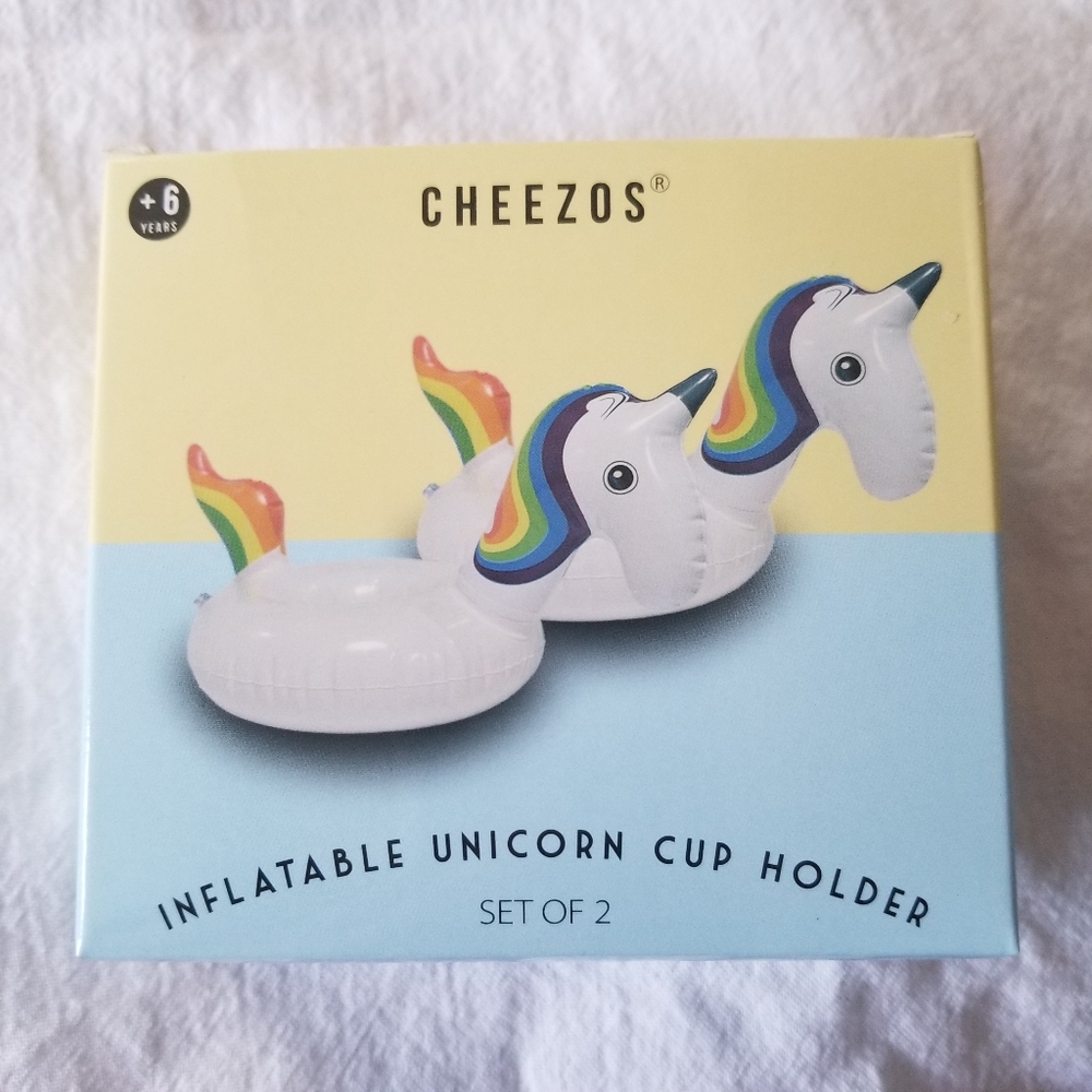 💥 Cheezos Inflatable Unicorn Cupholder Set